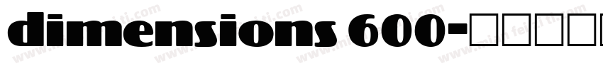 dimensions 600字体转换